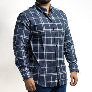 Camisa Varanasi a Cuadros Marino y Blanco 7024V3
