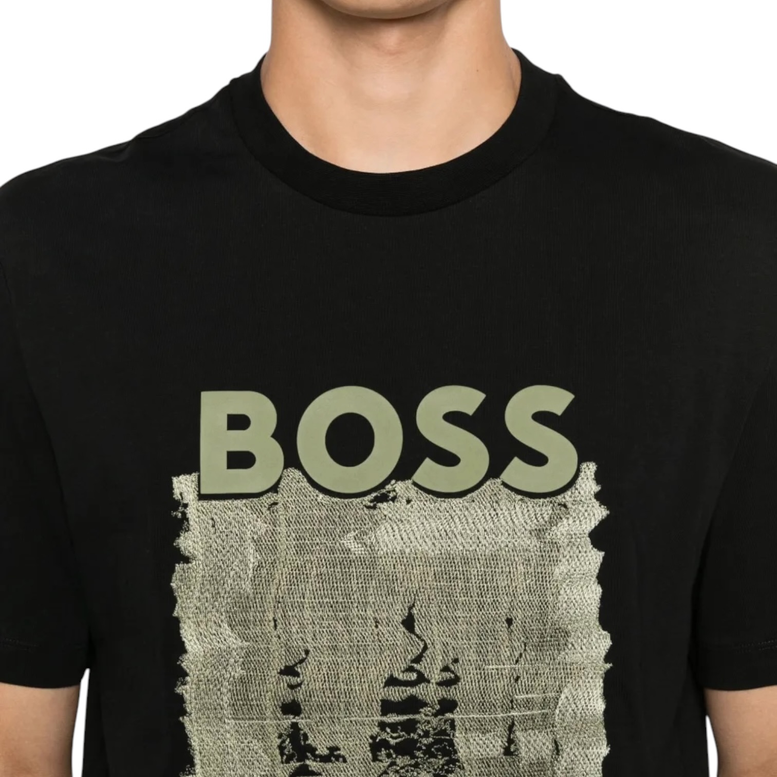 Playera BOSS Black "Canvas-Effect Logo" - Imagen 2