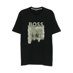 Playera BOSS Black "Canvas-Effect Logo"