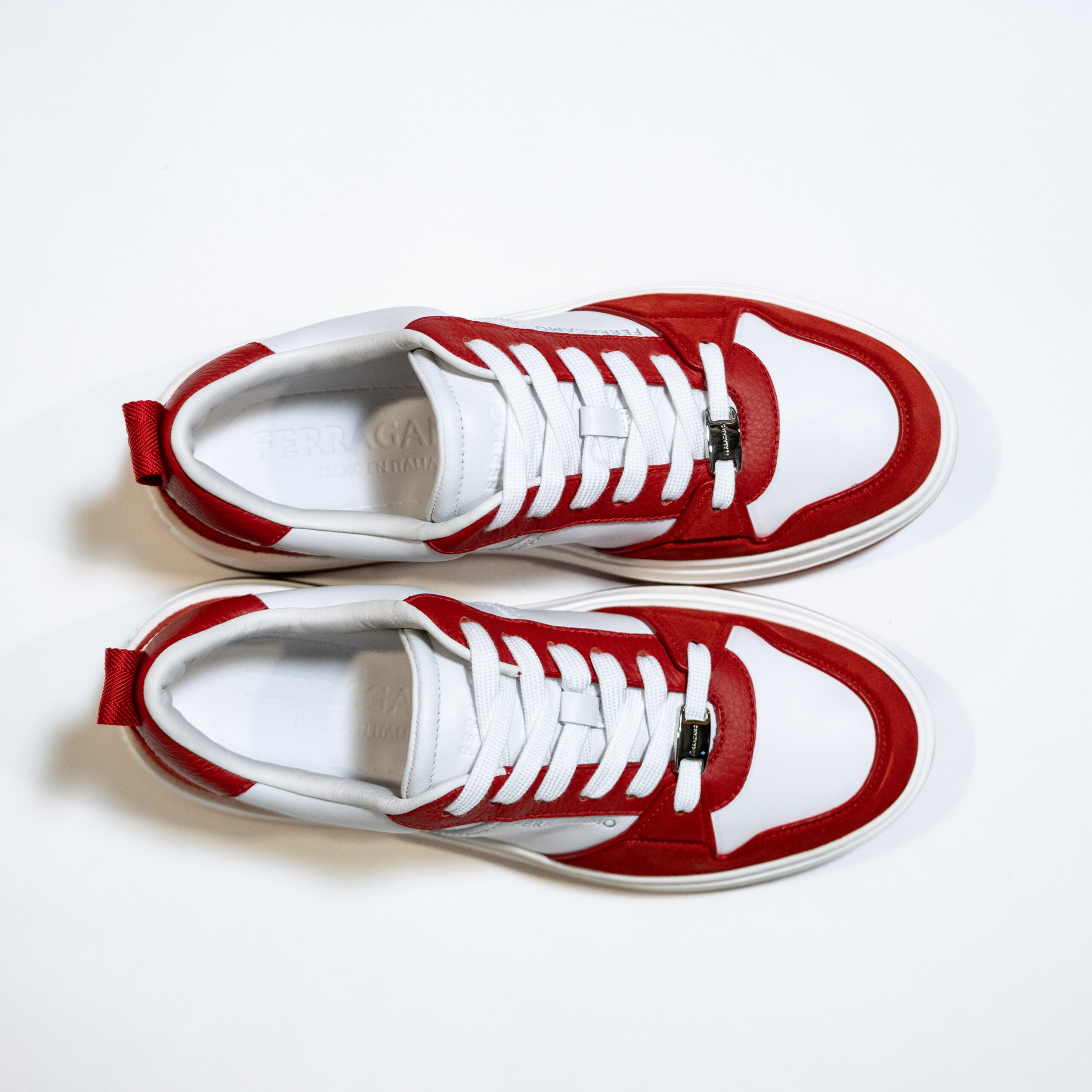 Tenis Ferragamo 90's Court: Red & White Edition - Imagen 5