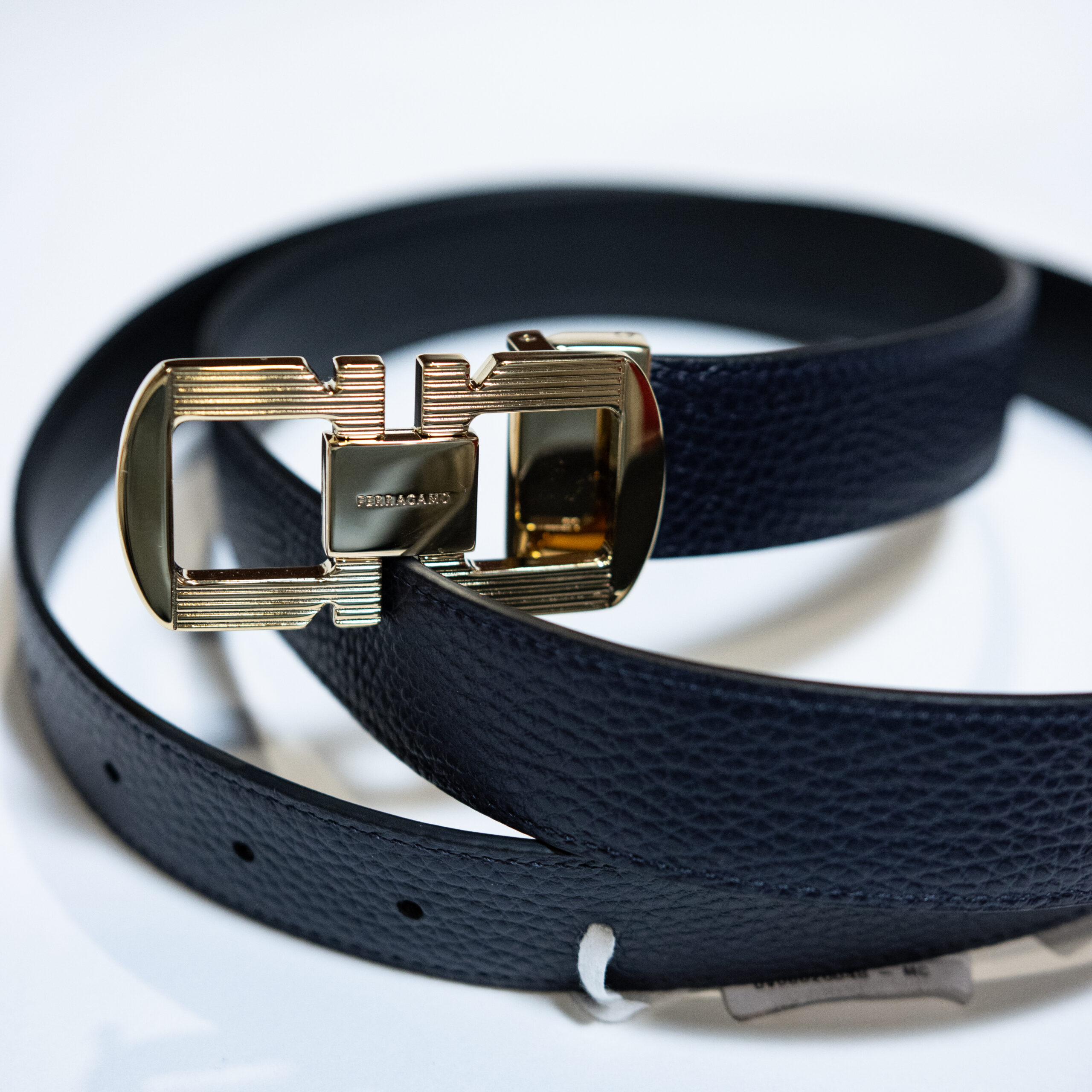 Cinturón Ferragamo Gancini Reversible "Midnight Blue" (Unitalla)
