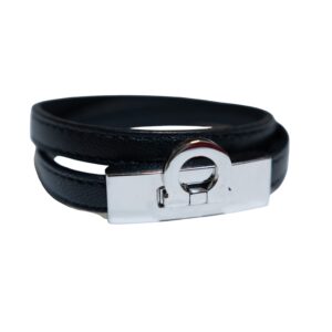 Brazalete Ferragamo Gancini "Leather Link" Unitalla