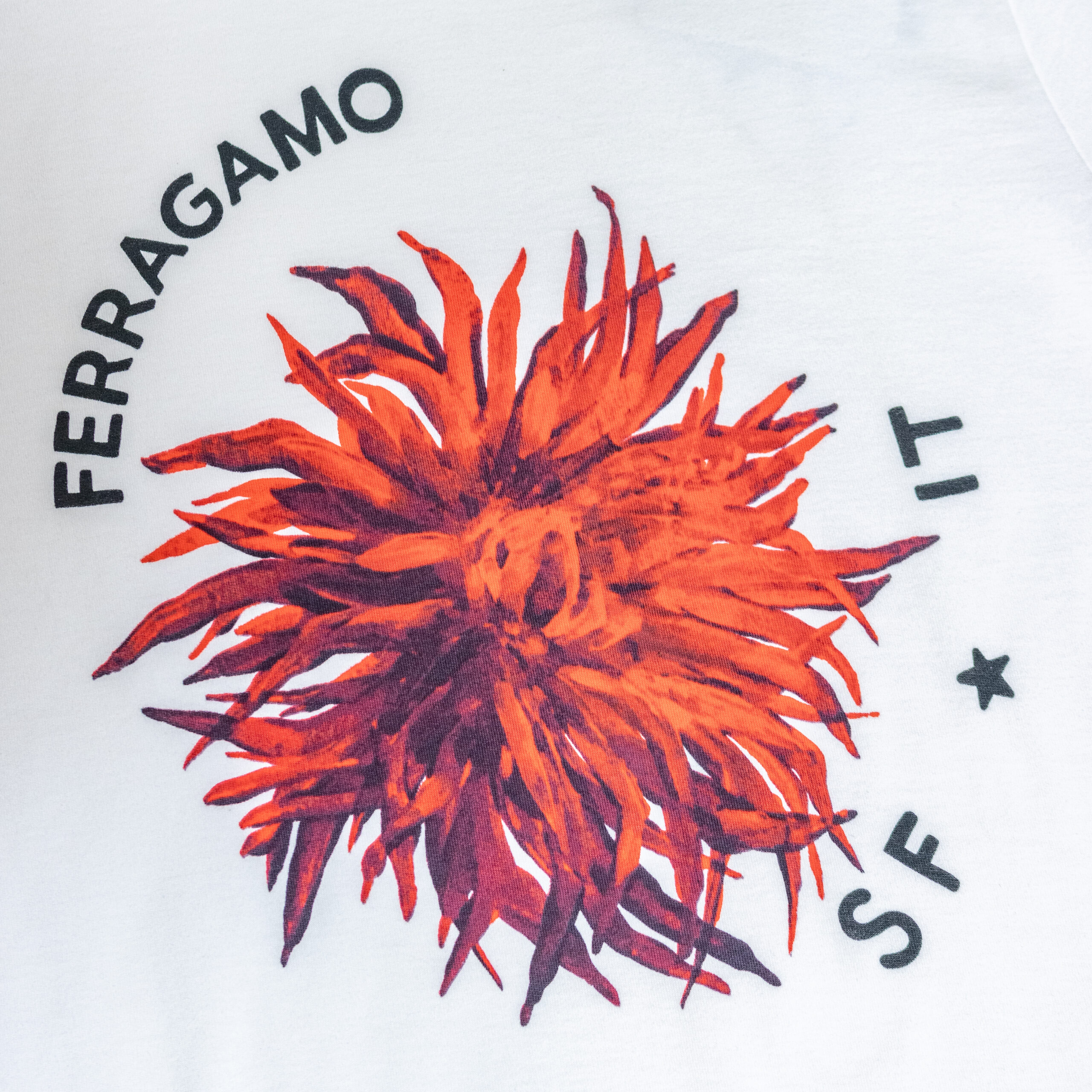 Playera Ferragamo "Fire Flower" Graphic Tee - Imagen 2