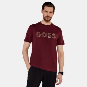 Playera BOSS Embossed Metallic – Burgundy & Gold Edition