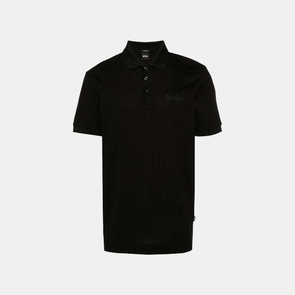 Polo BOSS Tonal Monogram – Sleek Black Edition - Imagen 2