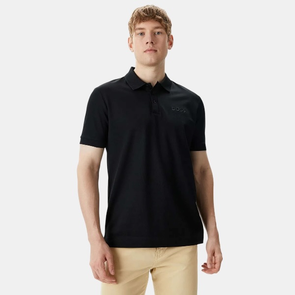 Polo BOSS Tonal Monogram – Sleek Black Edition