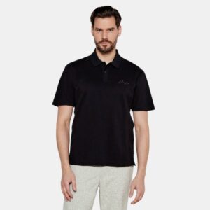 Polo BOSS Tonal Script Logo – Sleek Black Edition