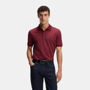 Polo BOSS Jacquard – Burgundy Monogram Edition