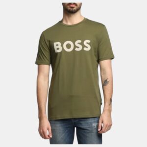 Playera BOSS Classic Logo – Olive Green Essential