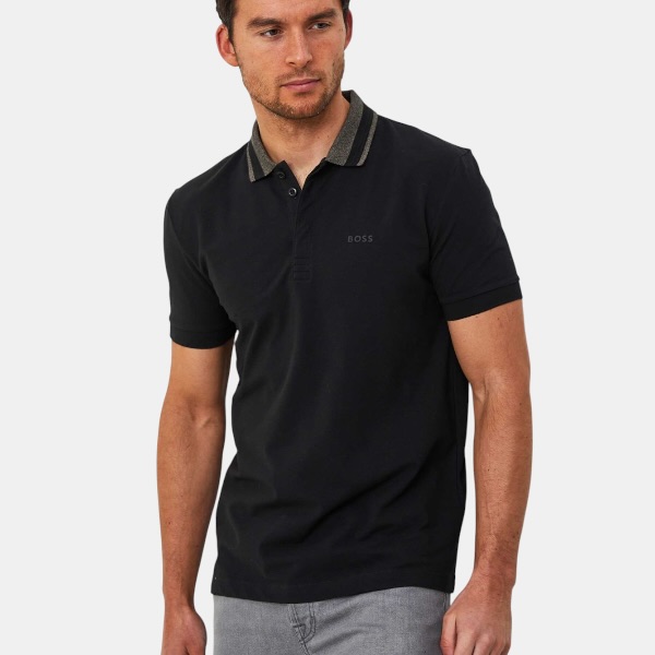 Polo BOSS Tipped Polo – Stealth Black & Military Green Edition