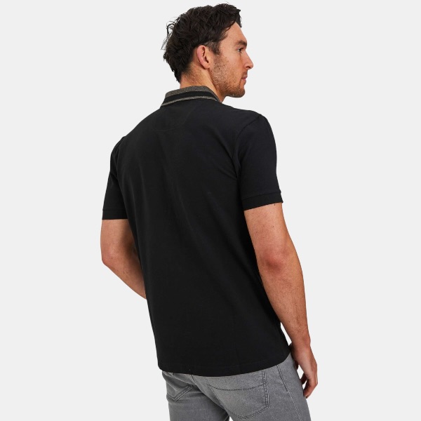 Polo BOSS Tipped Polo – Stealth Black & Military Green Edition - Imagen 2