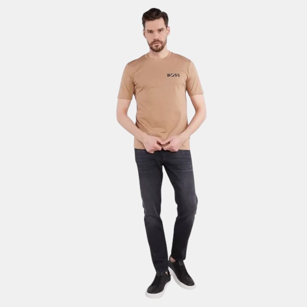 Playera BOSS Logo Sutil - Beige Premium - Imagen 2