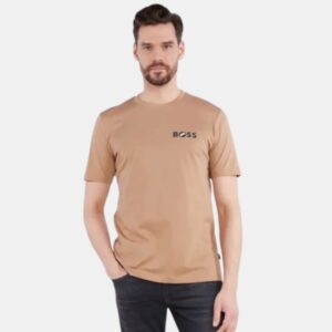 Playera BOSS Logo Sutil - Beige Premium