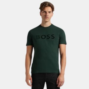 Playera BOSS Logo Relieve - Verde Bosque Premium