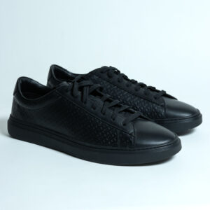 Tenis Boss JonahRunn - piel granulada negra
