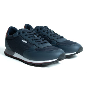 Tenis Boss Jonah_Runn_mx en mezcla de materiales azul marino