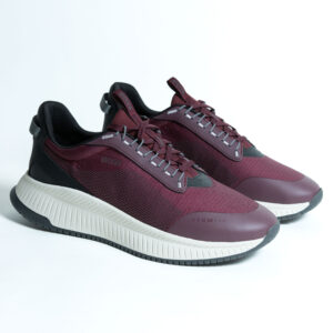 Tenis Boss Titanium_Runn_ltmx en color burdeos